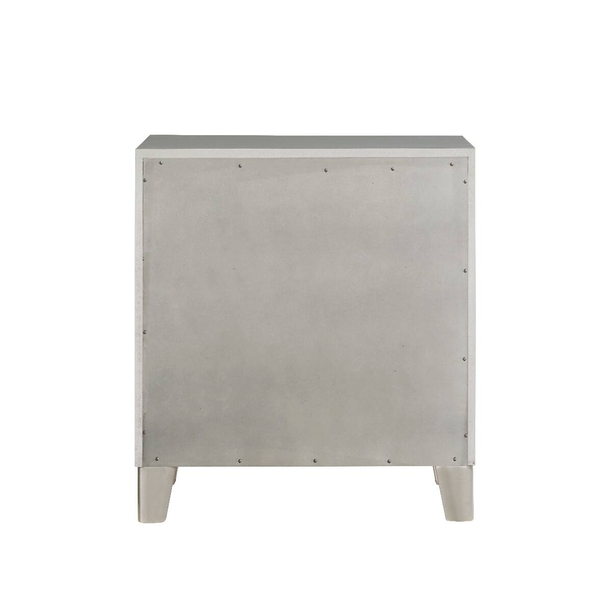 Alt View 2. Loheer - Loheer Champagne Mirrored Nightstand with Two Drawers, 26-Inch Bedside Table - Champagne.