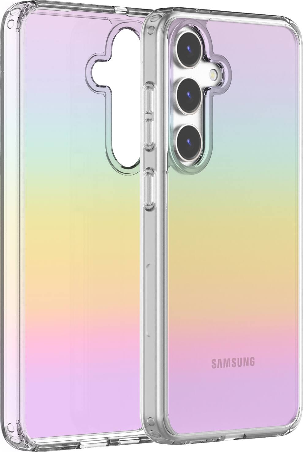 Alt View 11. SaharaCase - Hybrid-Flex Hard Shell Series Case for Samsung Galaxy S24+ - Transparent Gradient.