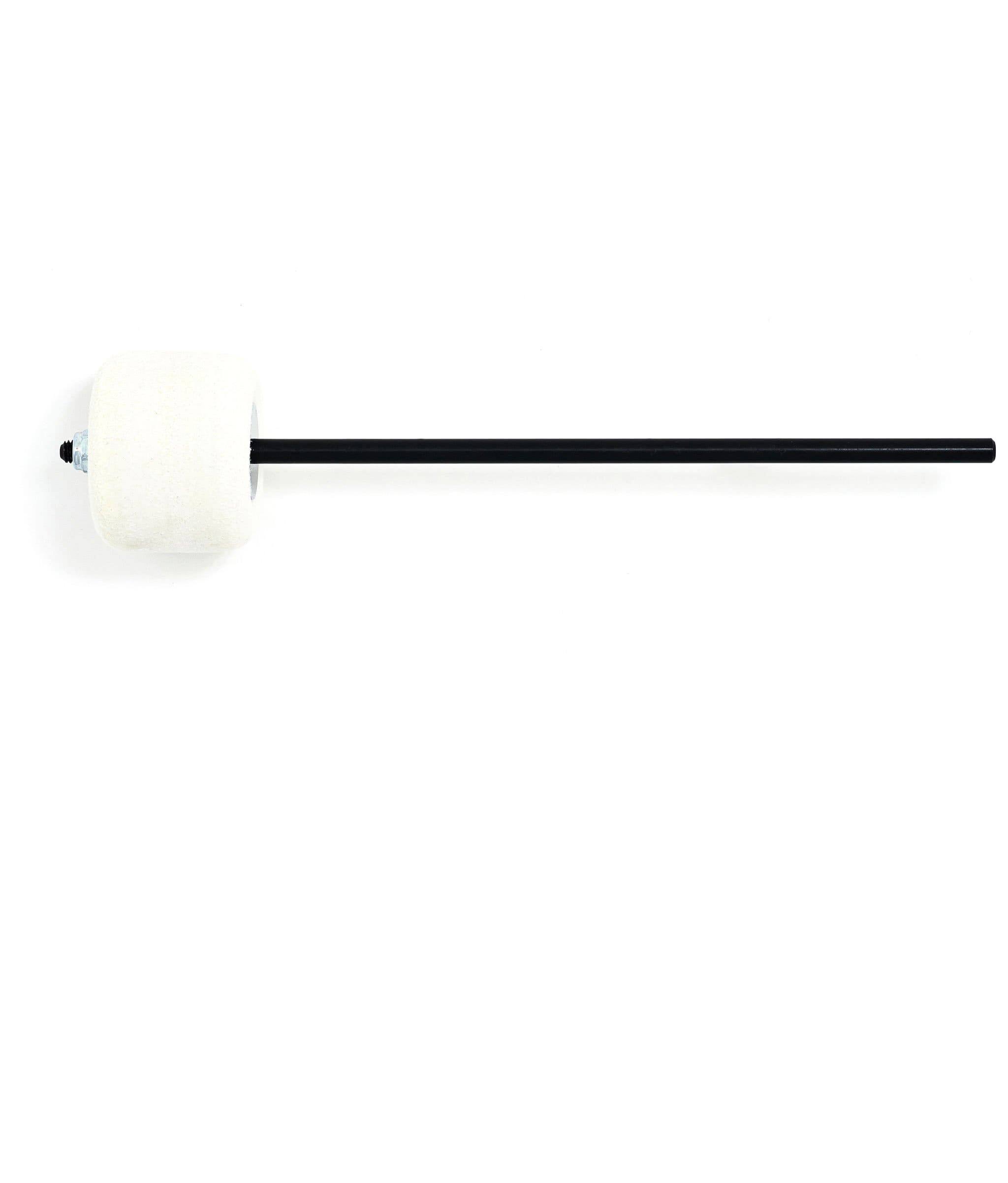Angle. Gibraltar Hardware - 7" Felt Bass Drum Beater, with Black Stem, Medium Impact, Universal Fit for Most Pedals.