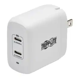 Tripp Lite - USB C Wall Charger Dual-Port Compact 40W PD Charging GaN