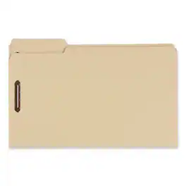 Tops Business Forms - REMOVE - Tob Tab Fastener Folders, 1/3-Cut Tabs: Assorted, 2" Expansion, 2 Fasteners, Legal Size, Manila Exterior, 5/Box