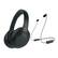 Front. Sony - Sony WH-1000XM4 Wireless Noise Canceling Over-Ear Headphones (Black) Bundle - Black.