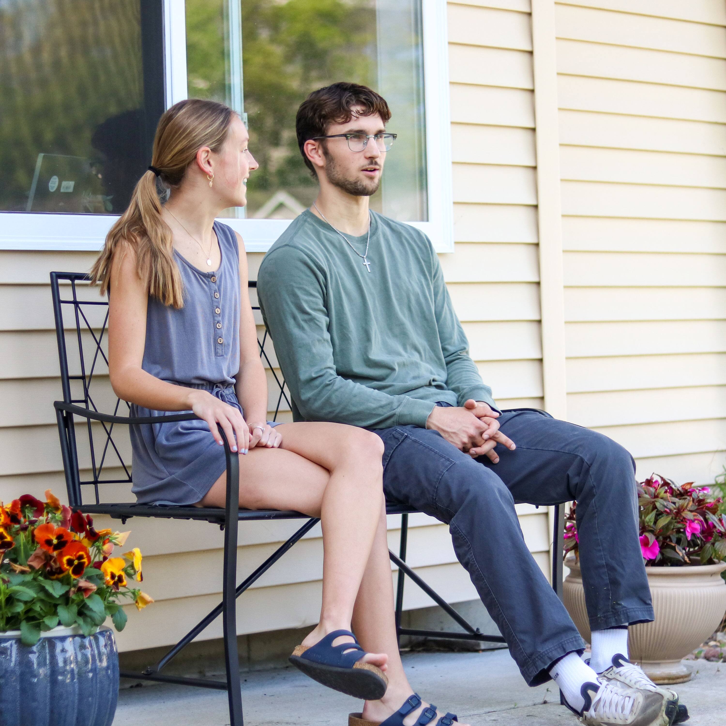 Alt View 3. Sunnydaze - 2-Person Argyle Diamond Iron Outdoor Garden Bench - Black.