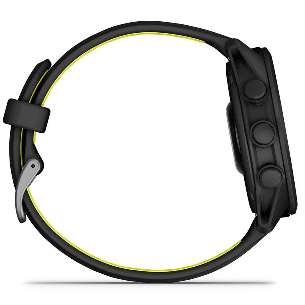 Alt View 3. Garmin - Forerunner 170 GPS Smartwatch 43 mm Fiber-Reinforced polymer + Charging Dock & Protection Bundle - Black/Amp Yellow.