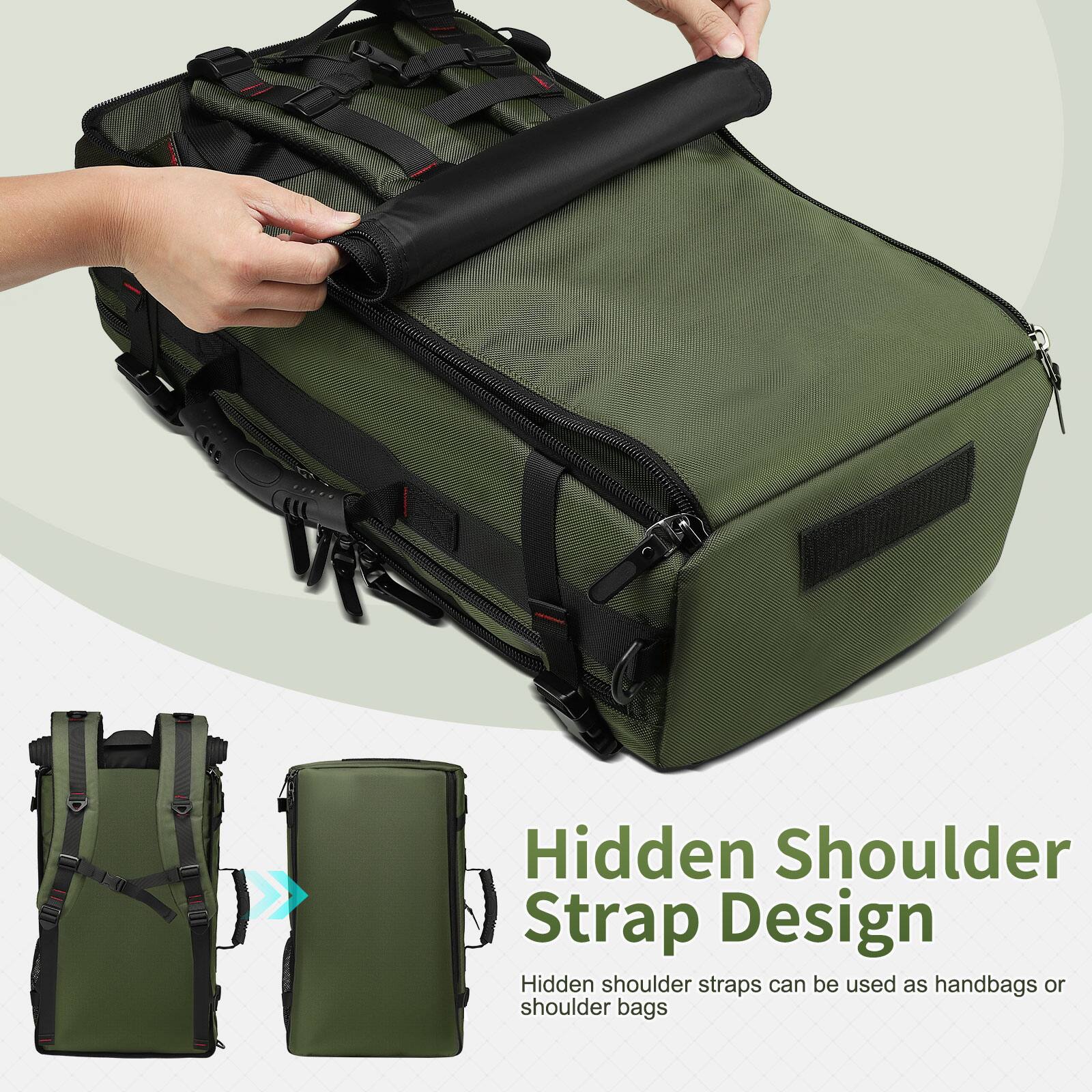 Hidden Shoulder Strap Design  
Hidden shoulder straps can be used as handbags or shoulder bags