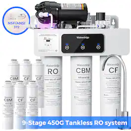 Waterdrop - WD-T3 5-stage KDF Reverse Osmosis Filtration Under Sink Extra CF-4+CBM-2 Filters - White