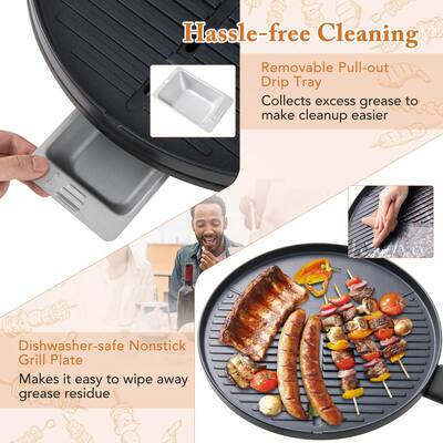 Giantex Electric BBQ Grill 1600W, Removable Non-Stick Grill Giantex Electric BBQ Grill 1600W, Removable Non-Stick Grill