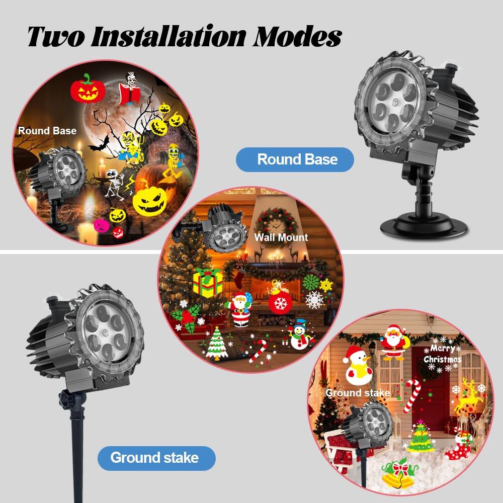 Two Installation Modes

- Round Base
- Wall Mount
- Ground stake