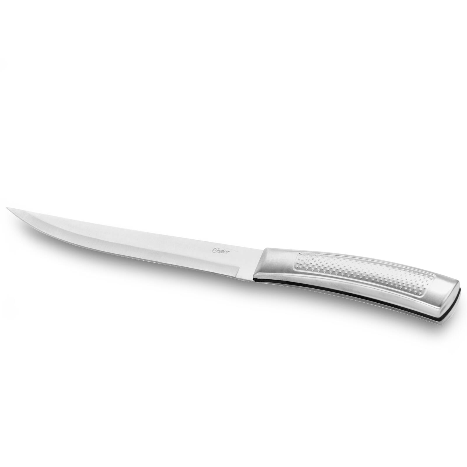 Alt View 8. Oster - Oster Wellisford 14 Piece Stainless Steel Cutlery Set with Black Rubber Wood Block - Black and Silver.