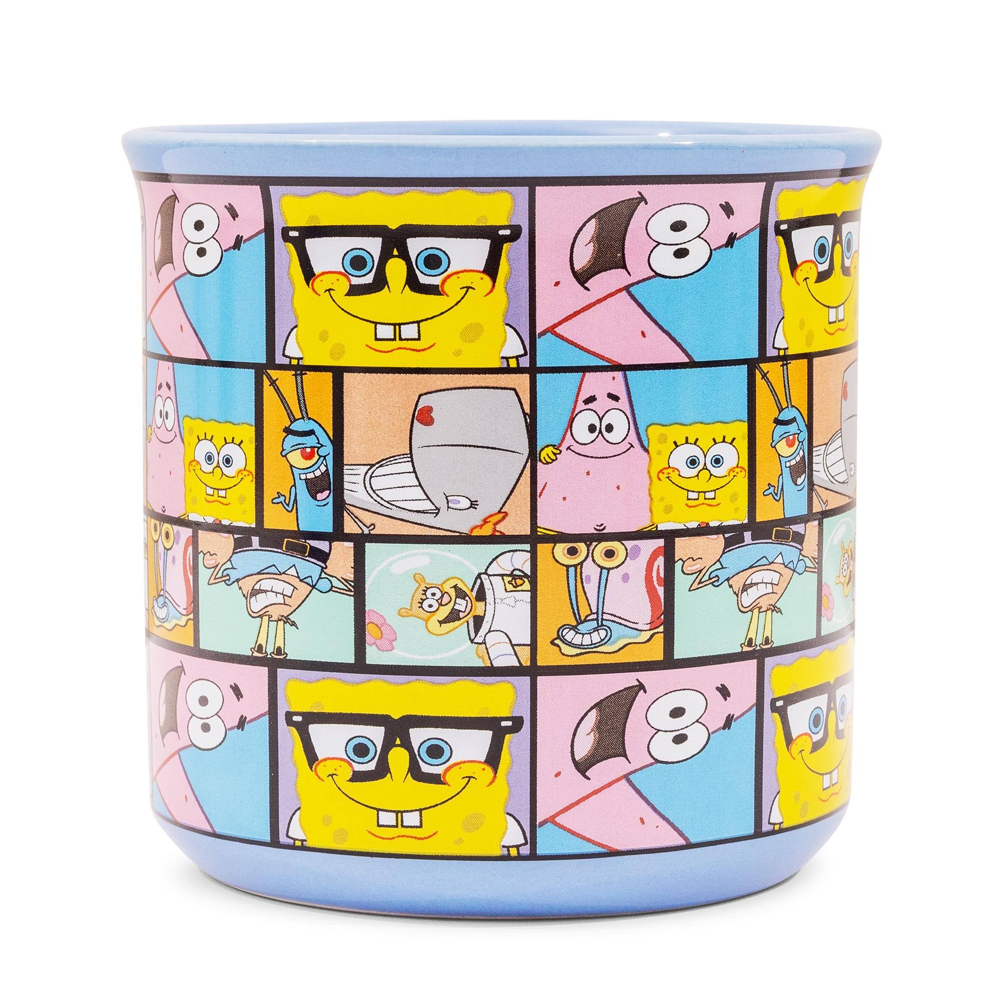 Alt View 1. Silver Buffalo - Nickelodeon SpongeBob SquarePants Character Grid 20-Ounce Ceramic Camper Mug - Multi-Colored.