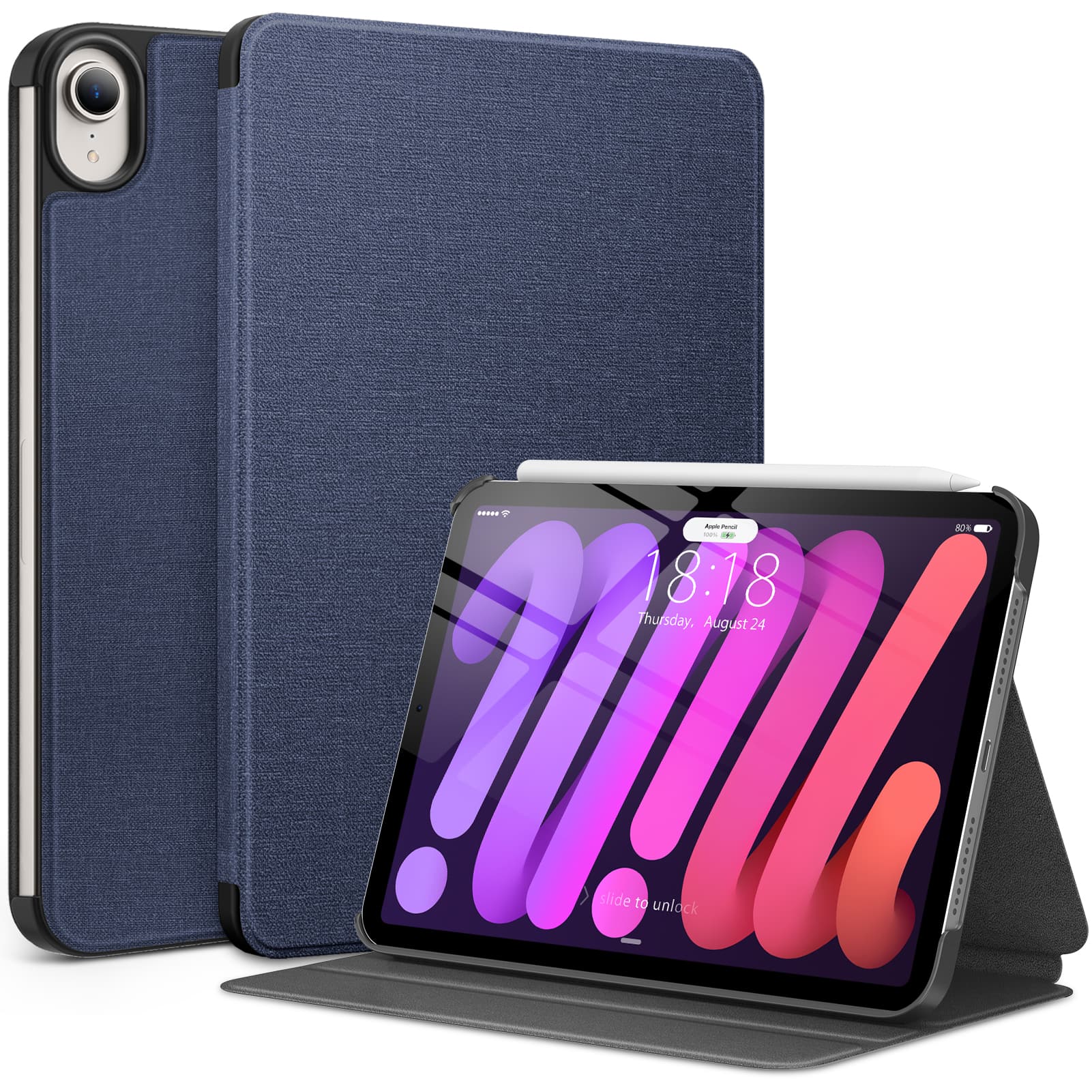 E + - - - : 18:18 Thursday, August 24  
ROR - > slide to unlock  
ENEER....