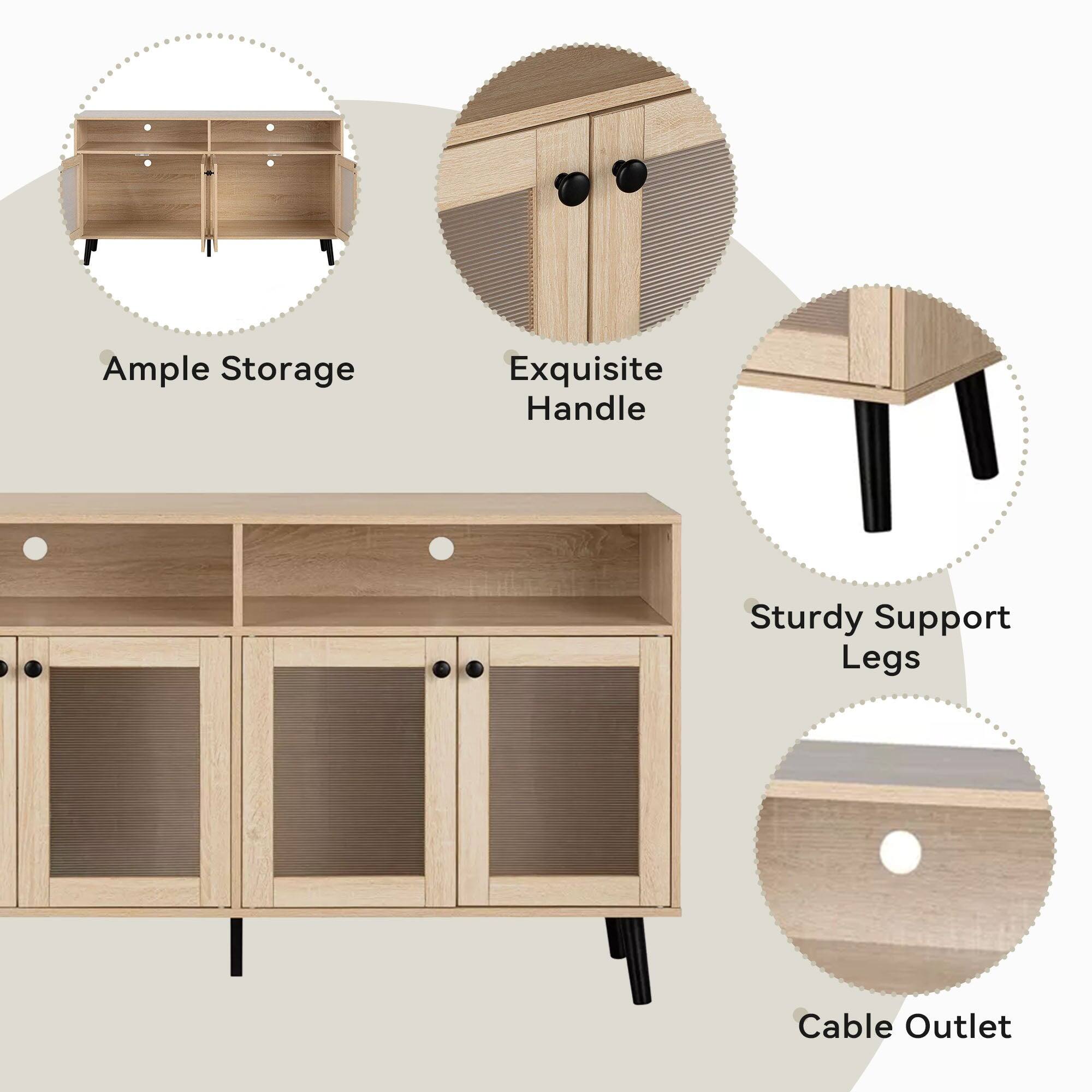 Ample Storage  
Exquisite Handle  
Sturdy Support Legs  
Cable Outlet