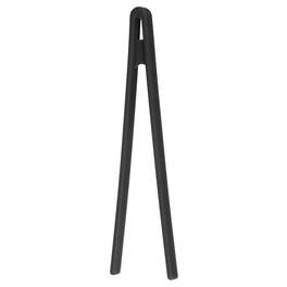 Unique Bargains - 1pc 8.7" Silicone Toast Tongs, Heat-Resistant Kitchen Utensil for Toaster, Salad, BBQ & Bacon - Black