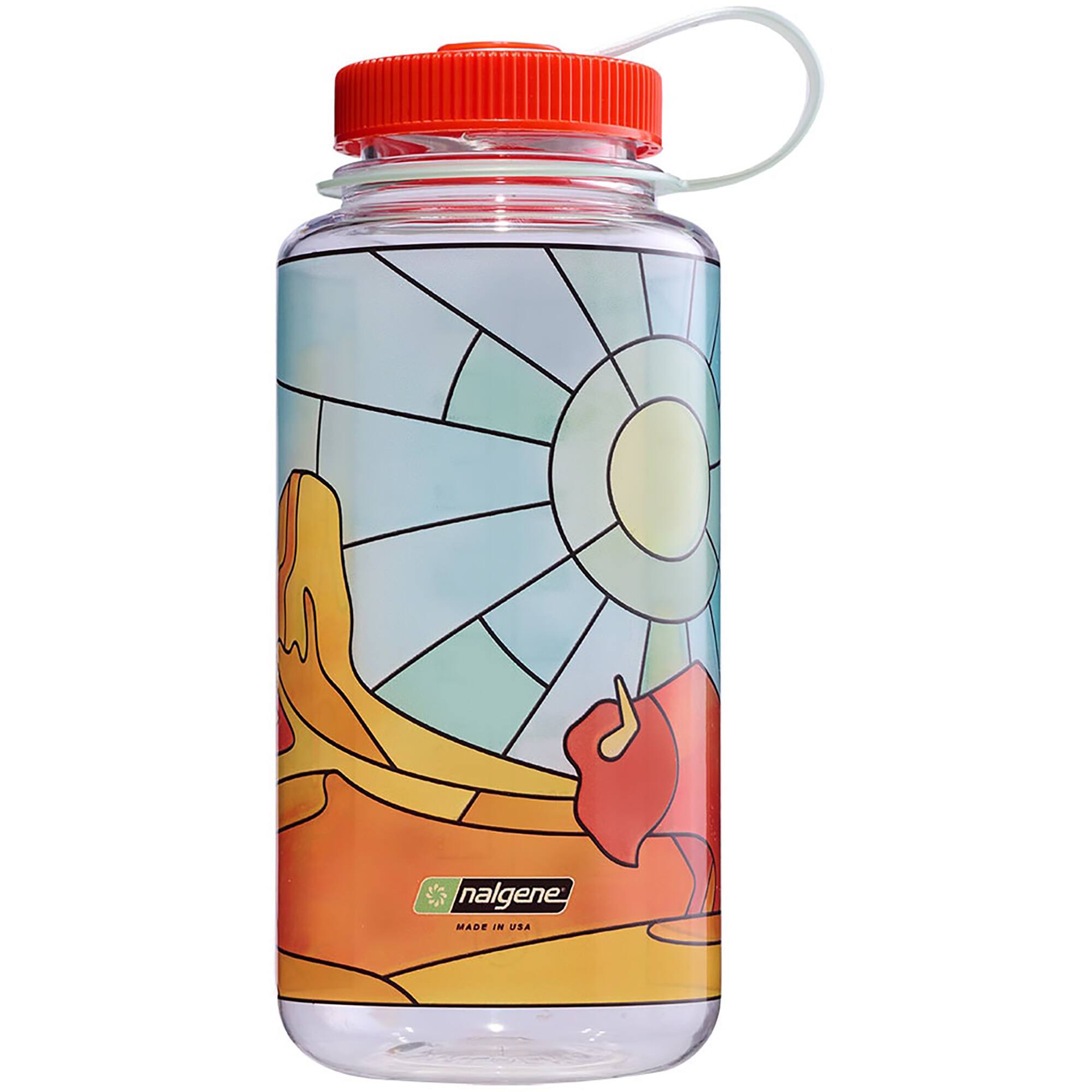 Nalgene - Sustain 32 oz. Wide Mouth Water Bottle - Clear Stained Glass Desert