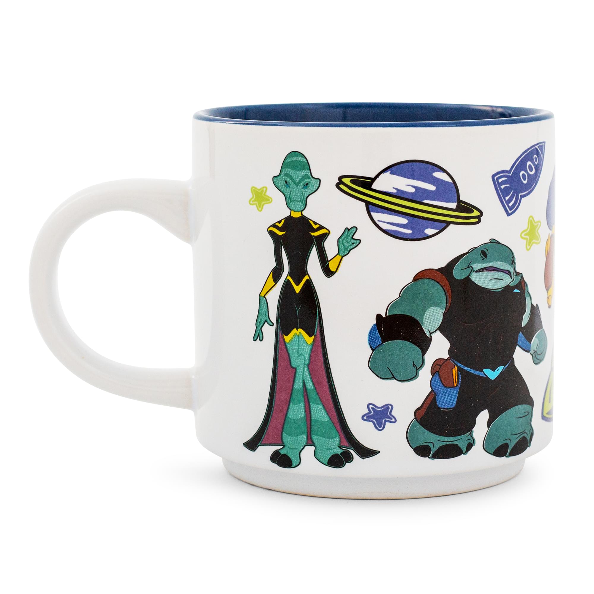 Alt View 10. Silver Buffalo - Disney Lilo & Stitch Planet Turo Single Stackable Ceramic Mug | Holds 13 Ounces - Blue.