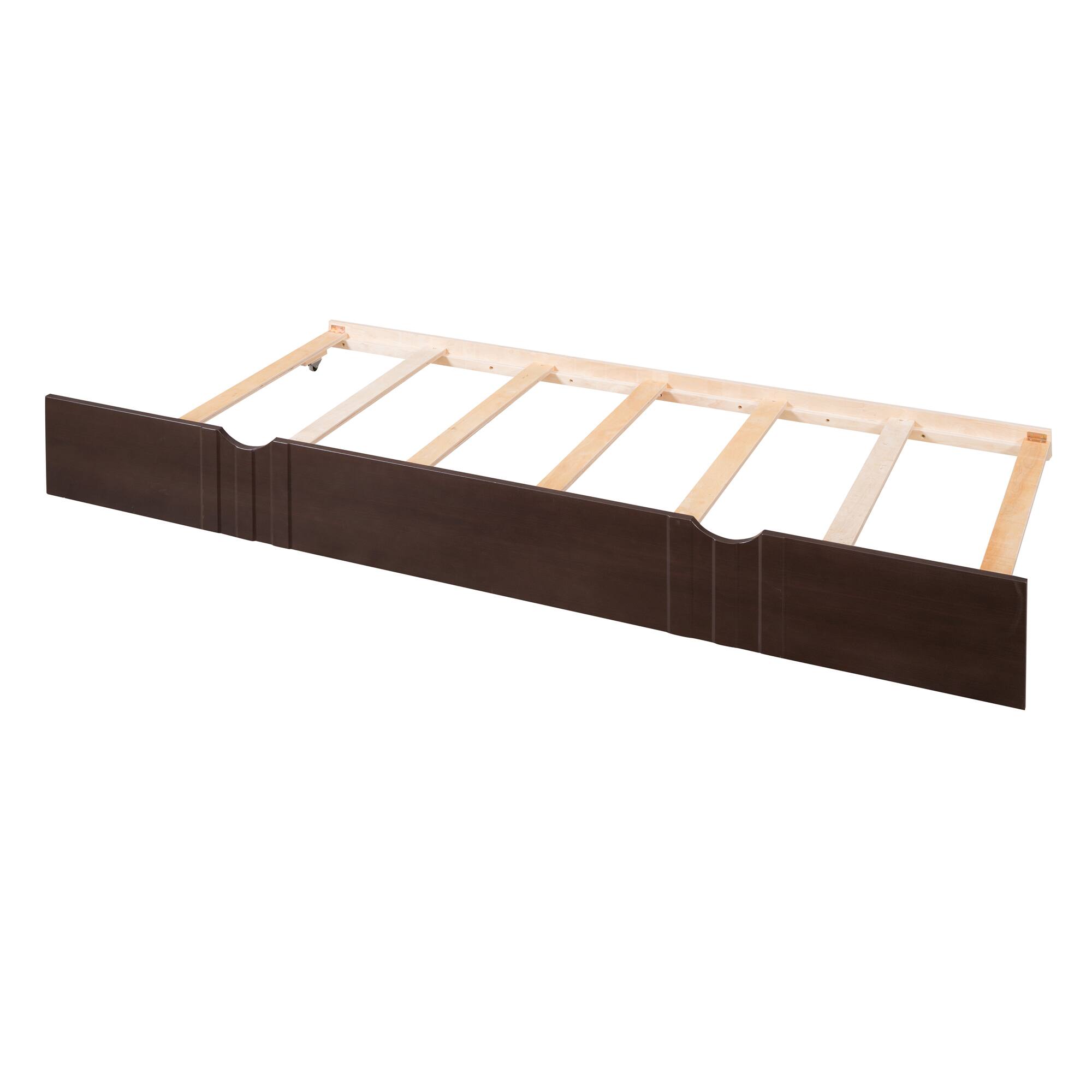 Alt View 6. Tiramisubest - Full Size Daybed Wood Bed with Twin Size Trundle,Espresso - Espresso.