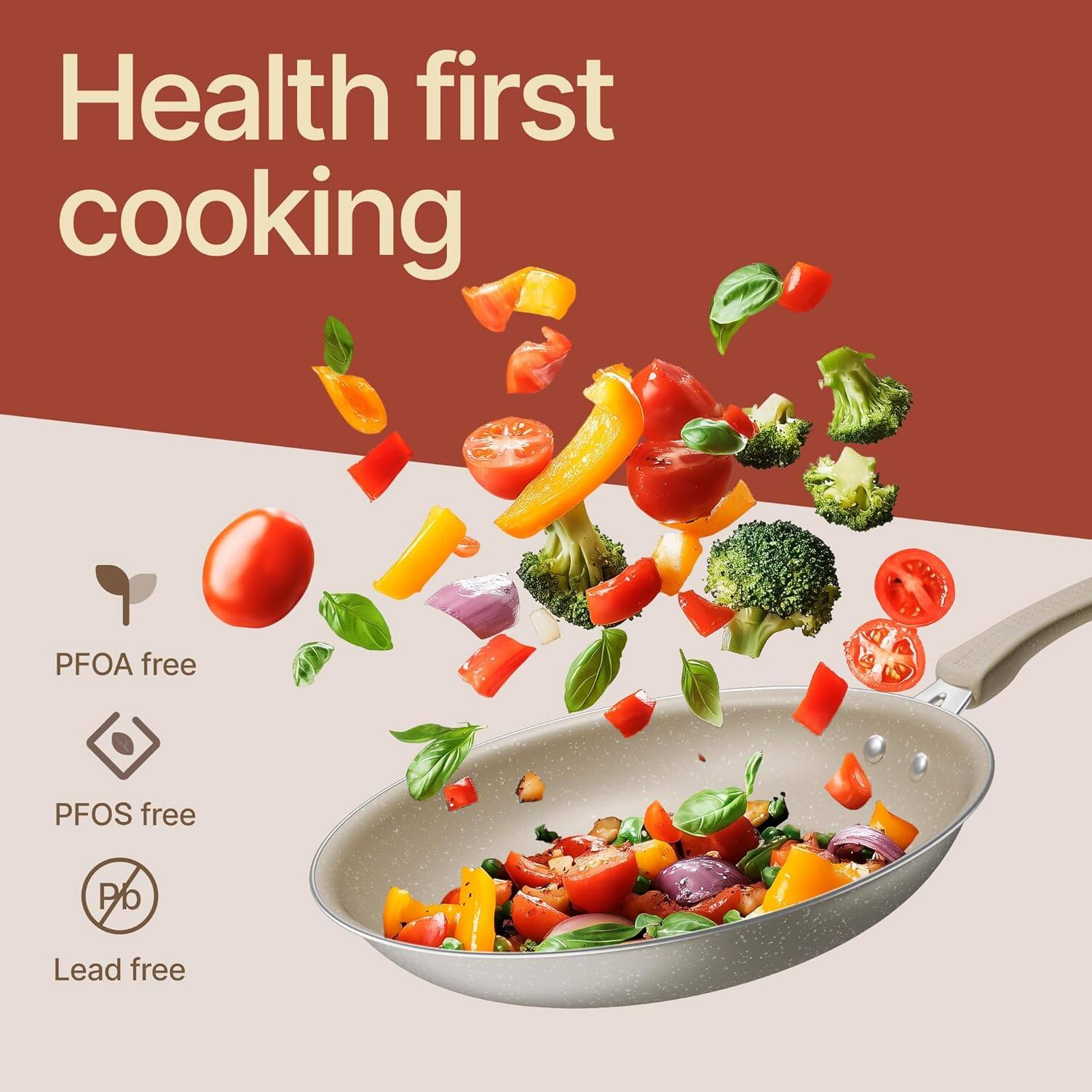 Health first cooking

PFOA free  
PFOS free  
Lead free