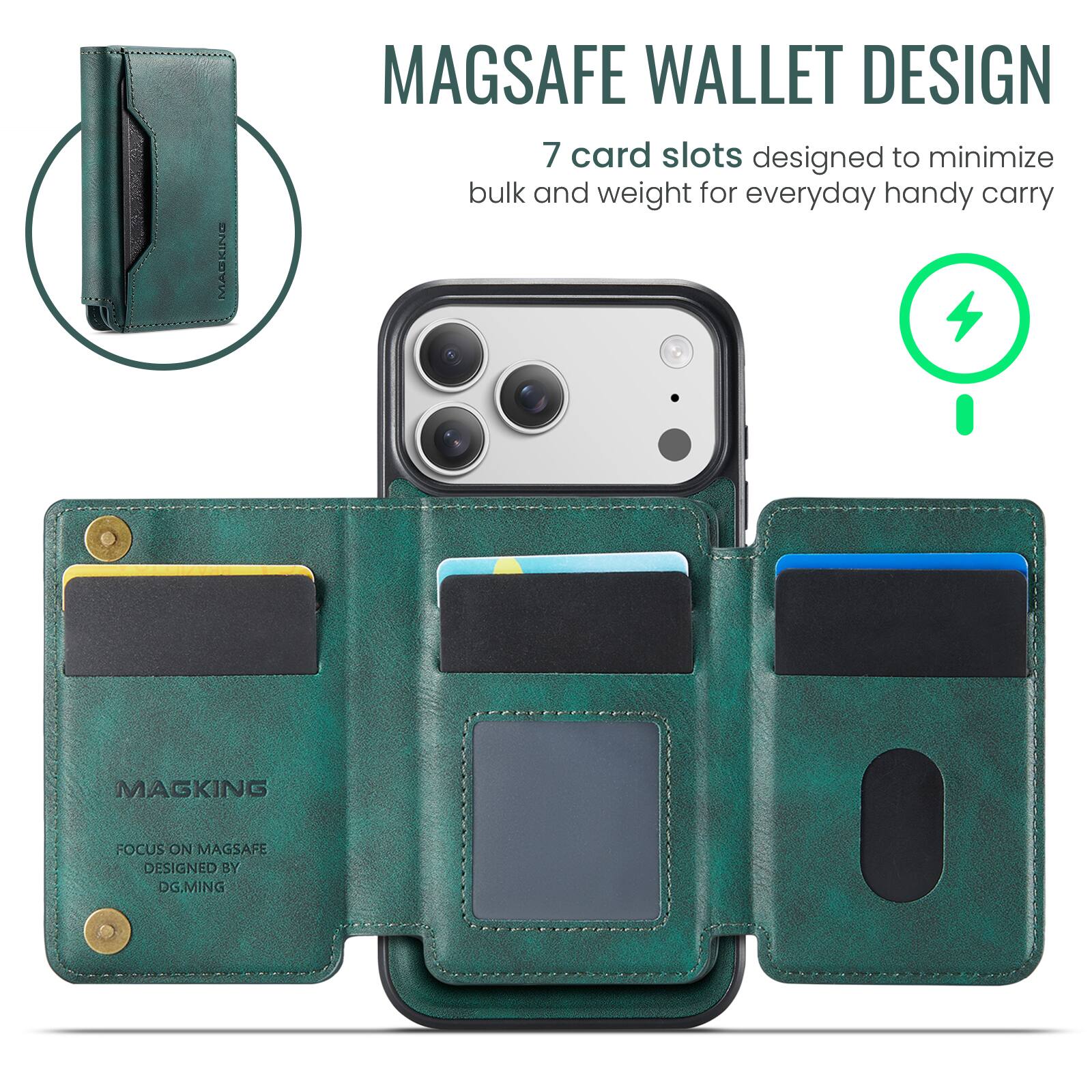 MAGSAFE WALLET DESIGN

7 card slots designed to minimize bulk and weight for everyday handy carry

MAGKING
FOCUS ON MAGSAFE
DESIGNED BY DG.MING