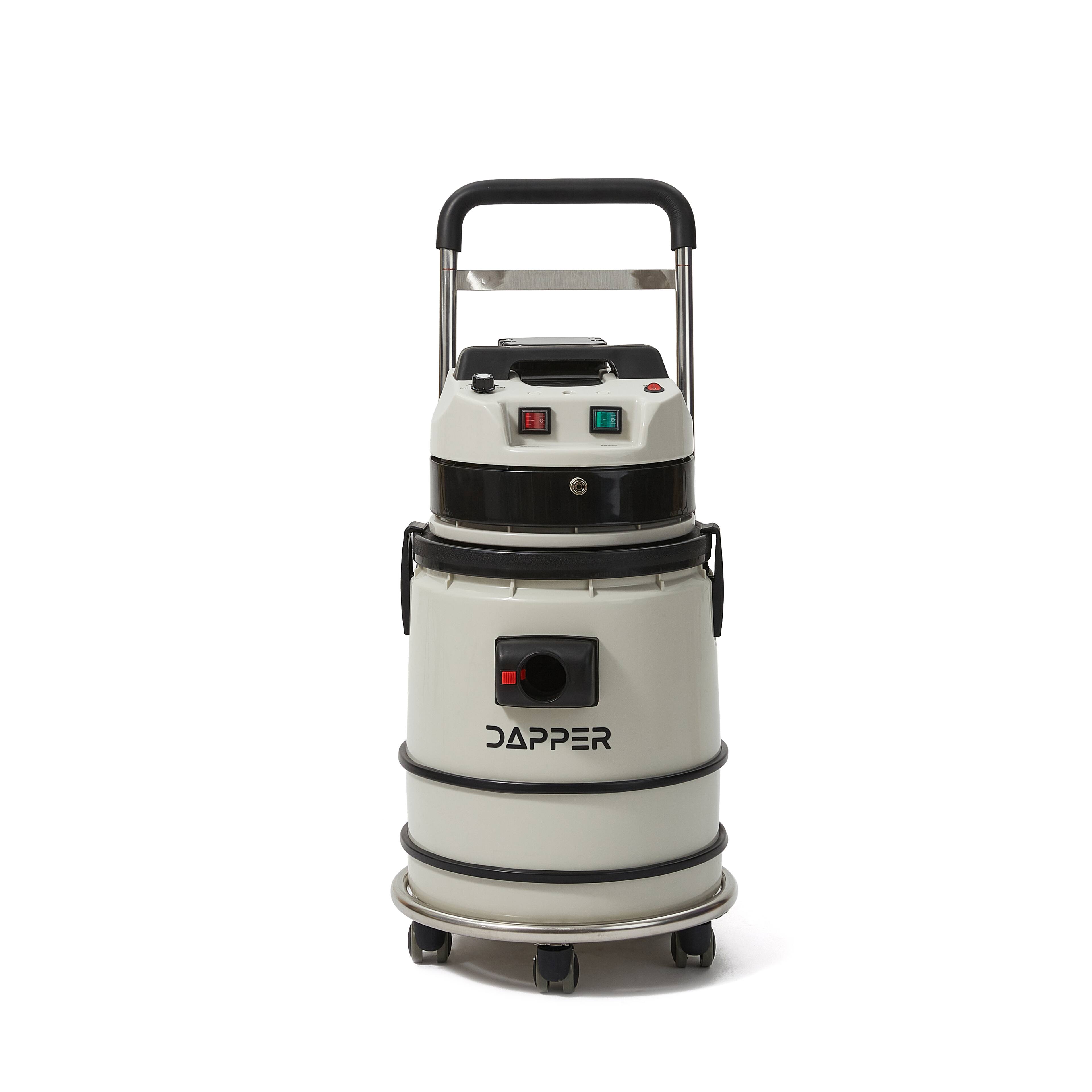 Alt View 6. Dapper Supply - Commercial Wet/Dry Vacuum Cleaner with Steam, Cold Water Extraction & Soap Dispensing, 5.5 Gal Tank - White.