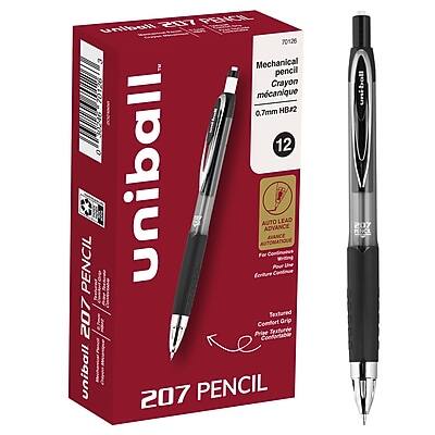 Uniball 207 Pencil  
Mechanical Pencil Crayon  
0.7mm HB#2  
12  
Auto Advance Lead  
For Comfortable Writing  
Extra Comfort  
Textured Grip  
Uniball 207 Pencil