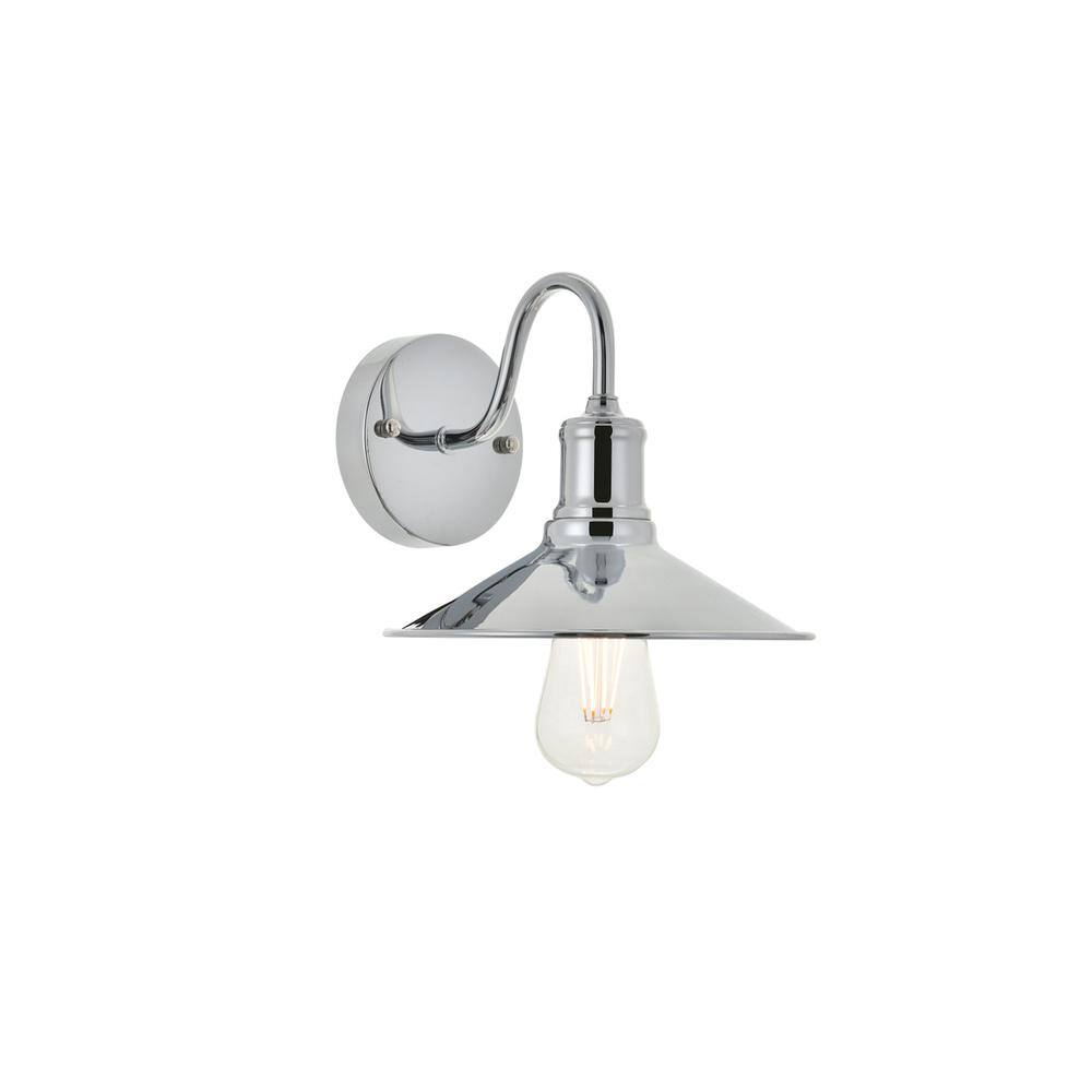 Alt View 7. Living District - Etude 1 light chrome Wall Sconce - Chrome.