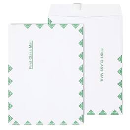 Staples - First Class EasyClose Catalog Envelopes, 9"L x 12"H, 100/Box - White/Green