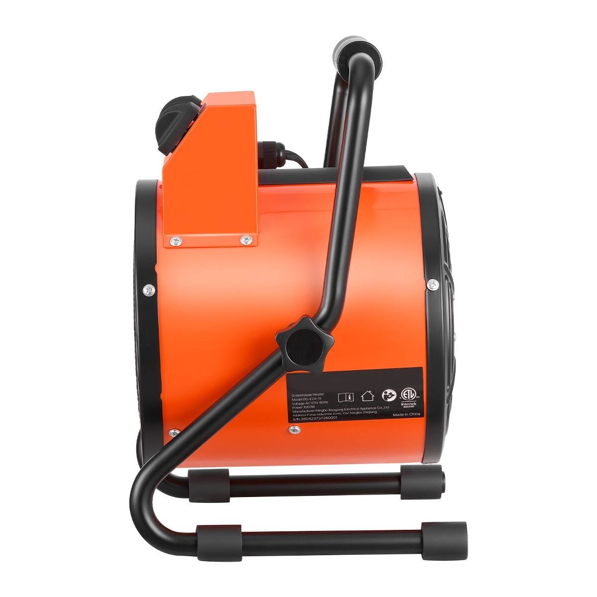 Greenhouse Heater Model 24-15 Voltage ACTOV BOTE Interank Power ESROW Cedar Resistance CUM Manufacturer Nangbe Bargens kintubn zom. CX singto thejong China Made in SN:200423737260001