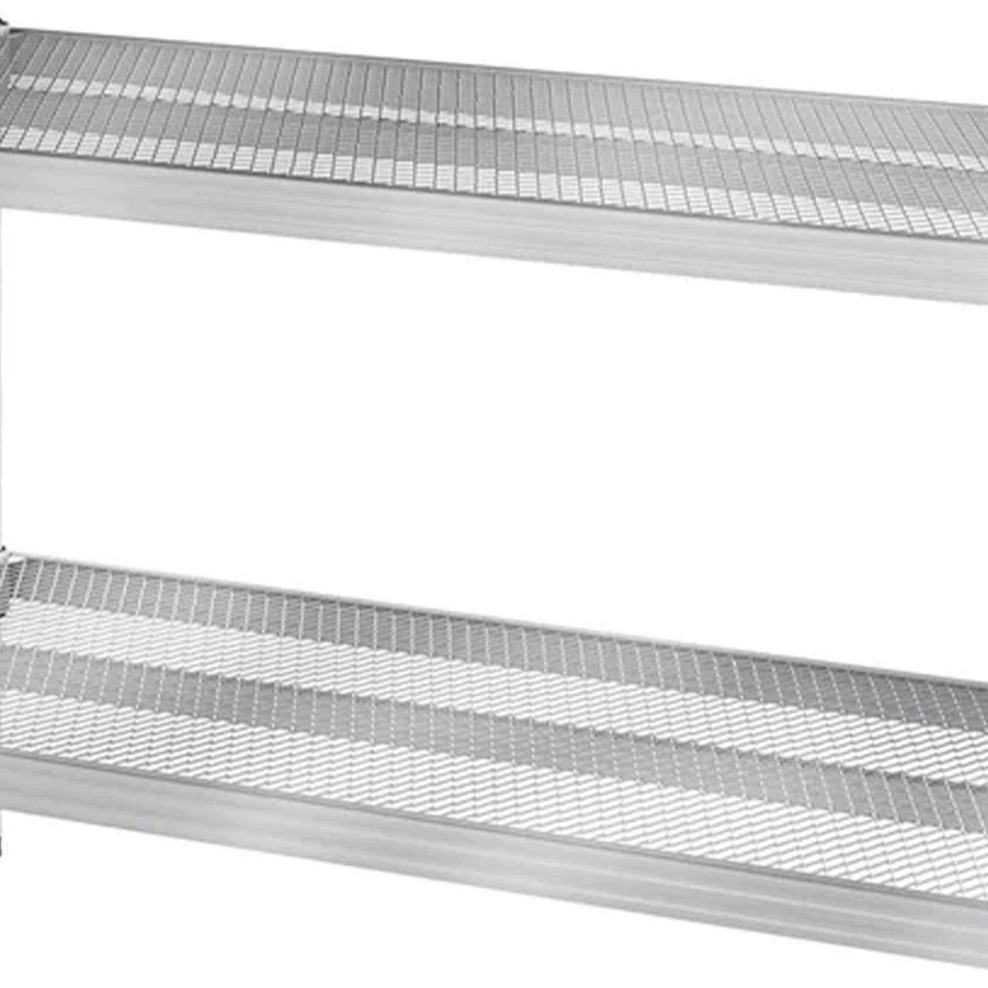 Alt View 8. Design Ideas - Design Ideas MeshWorks 2 Tier Full-Size Metal Storage Shelving Unit Rack, Silver - Silver.