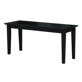 Hivvago - Solid Wood Entryway Accent Bench in Finish - Black