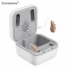 Front. Ceretone - Solid Rechargeable OTC Hearing Aids - Natural Sound, Noise Reduction, Comfortable BTE Fit, Portable Charging Case - Beige.