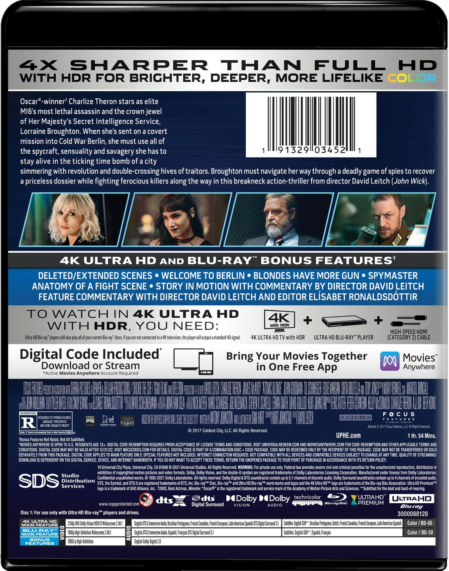 Back. Atomic Blonde (4K Ultra HD) [UHD].