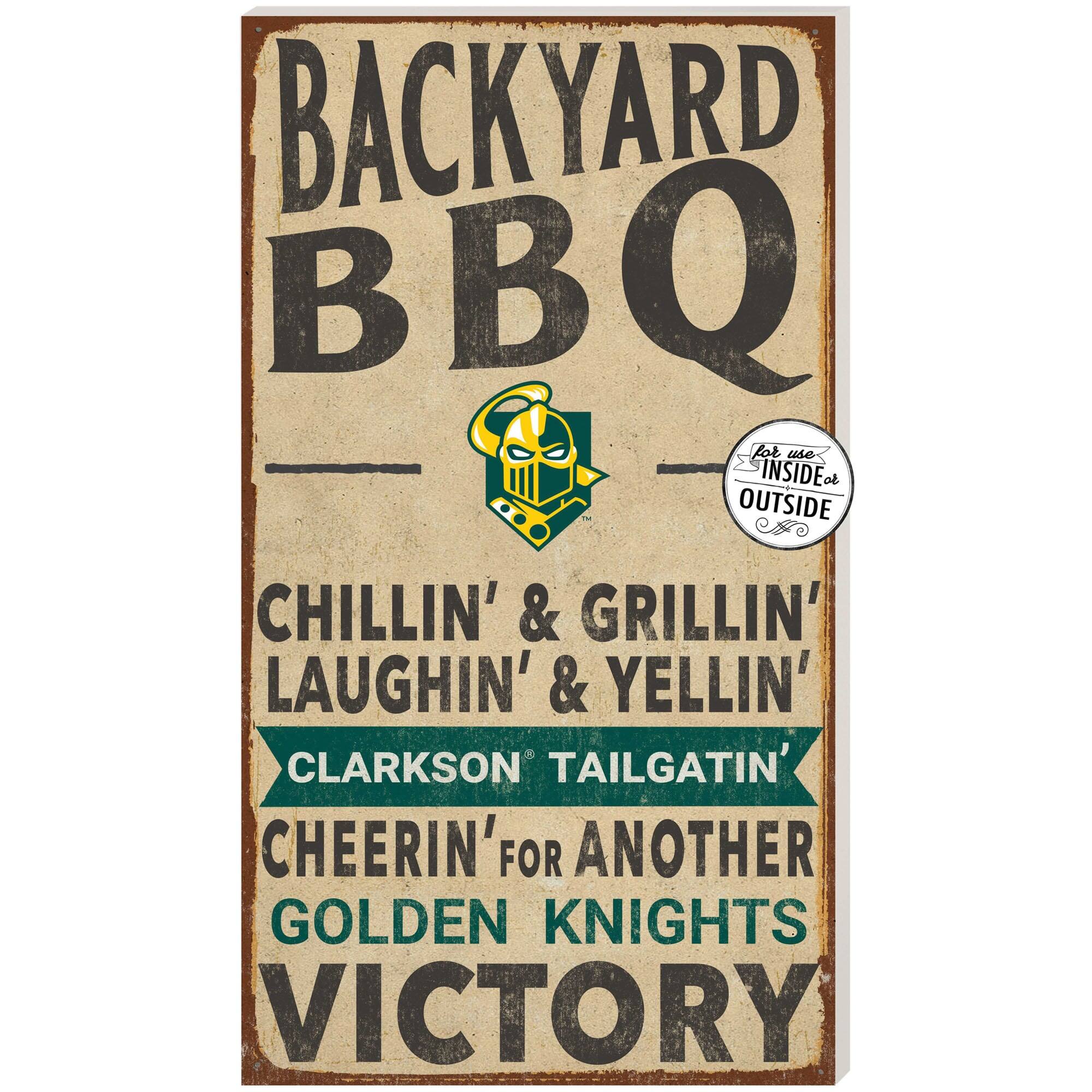Clarkson Golden Knights 11'' x 20'' Indoor/Outdoor BBQ Sign