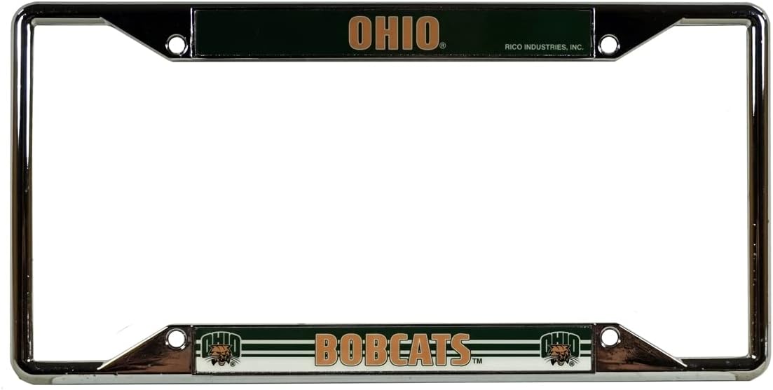 Ohio University Bobcats Chrome EZ View License Plate Frame