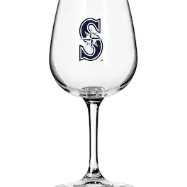 Logo Brands - Seattle Mariners Logo 12oz. Stemmed Wine Glass - Multicolor