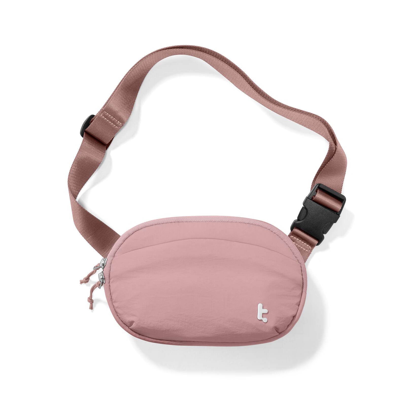 Angle. tomtoc - SlingBean-T32 1.5L Sling Bag with RFID Blocking, Belt Bag Fanny Pack Waist Bag Crossbody Bag for Travel, Everyday - Pink.