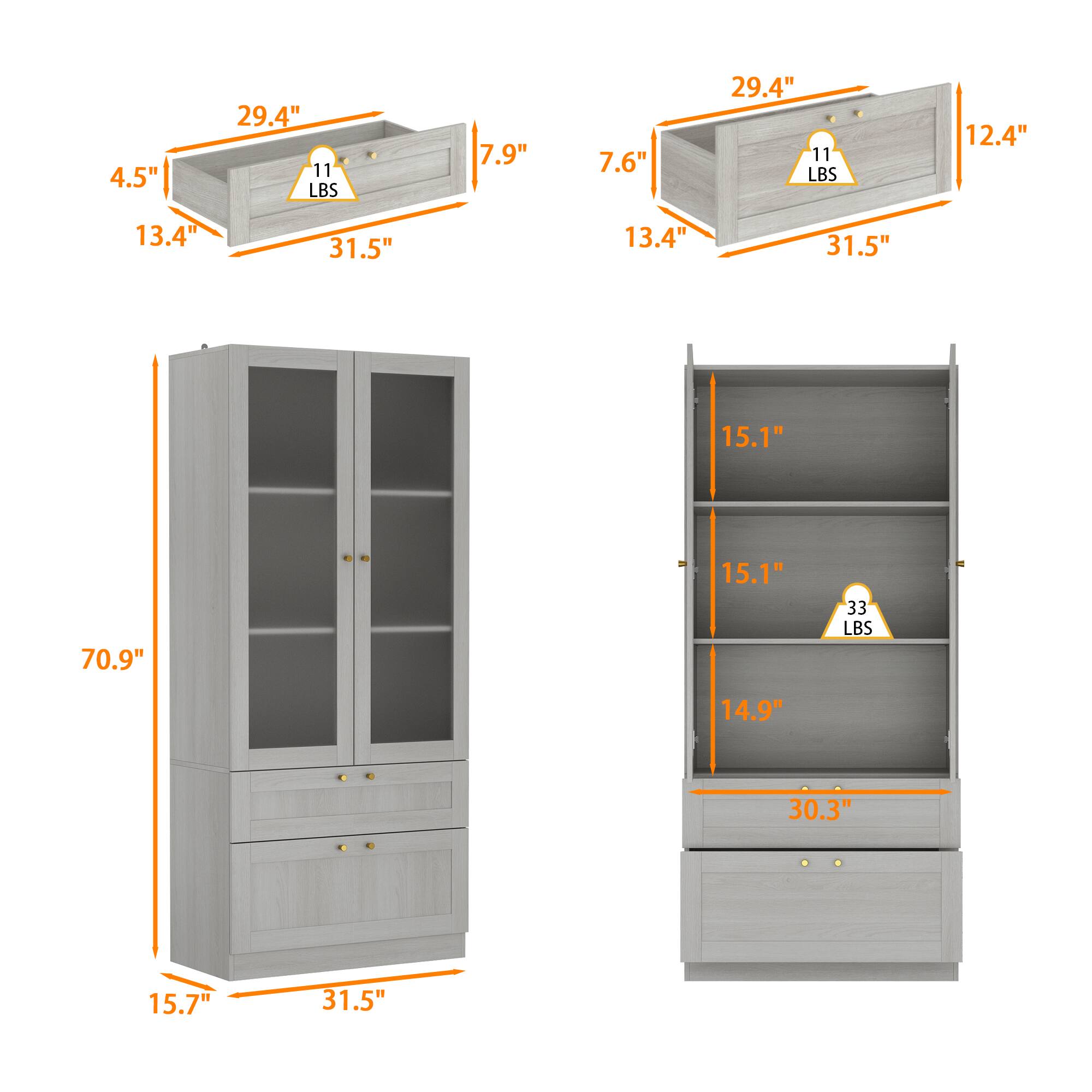 - 4.5"
- 29.4"
- 11 LBS
- 7.9"
- 13.4"
- 31.5"
- 7.6"
- 29.4"
- 11 LBS
- 13.4"
- 31.5"
- 12.4"
- 15.1"
- 33 LBS
- 14.9"
- 30.3"
- 15.7"
- 31.5"
- 70.9"
- 15.1"
- 33 LBS
- 14.9"
- 30.3"
- 15.7"
- 31.5"