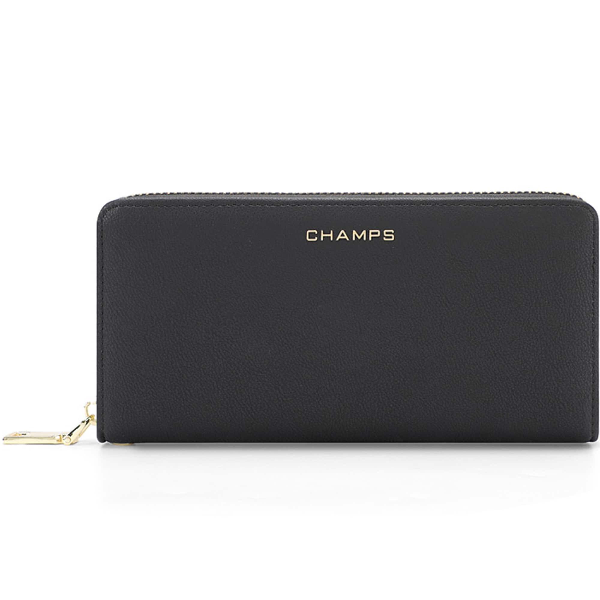 Champs - Iconic Collection Zip-Around Wallet - Black