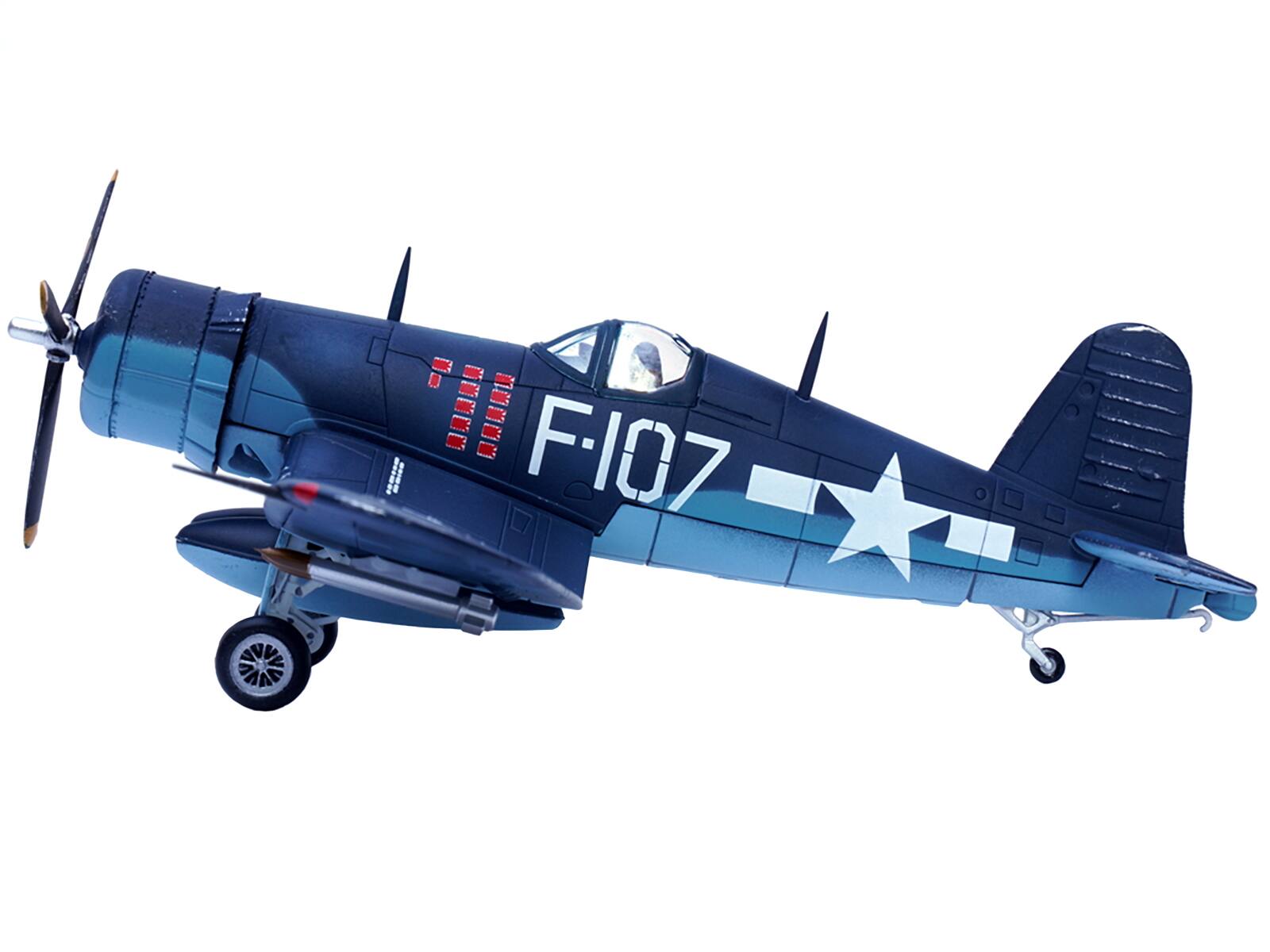 Angle. Legion - Vought F4U-1D Corsair Fighter Plane 1st Lt. Phillip DeLong Marine Fighter Squadron (VMF-224) (1945) 1/72 - Blue.