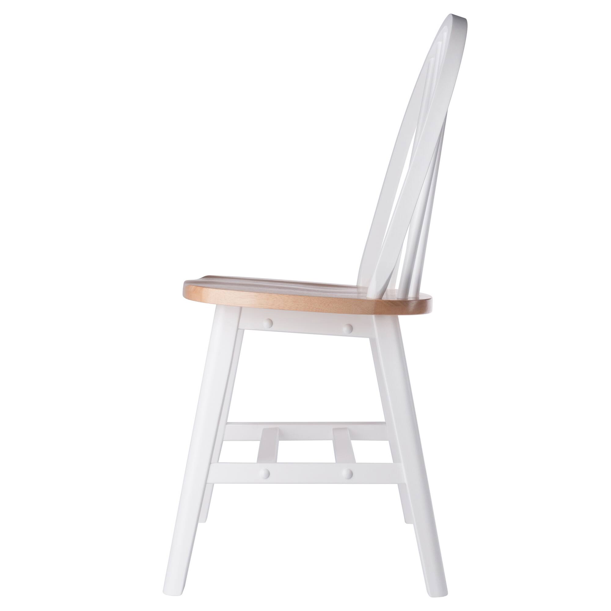 Alt View 3. Winsome Wood - Windsor 2-Pc Chair Set - Natural/White.