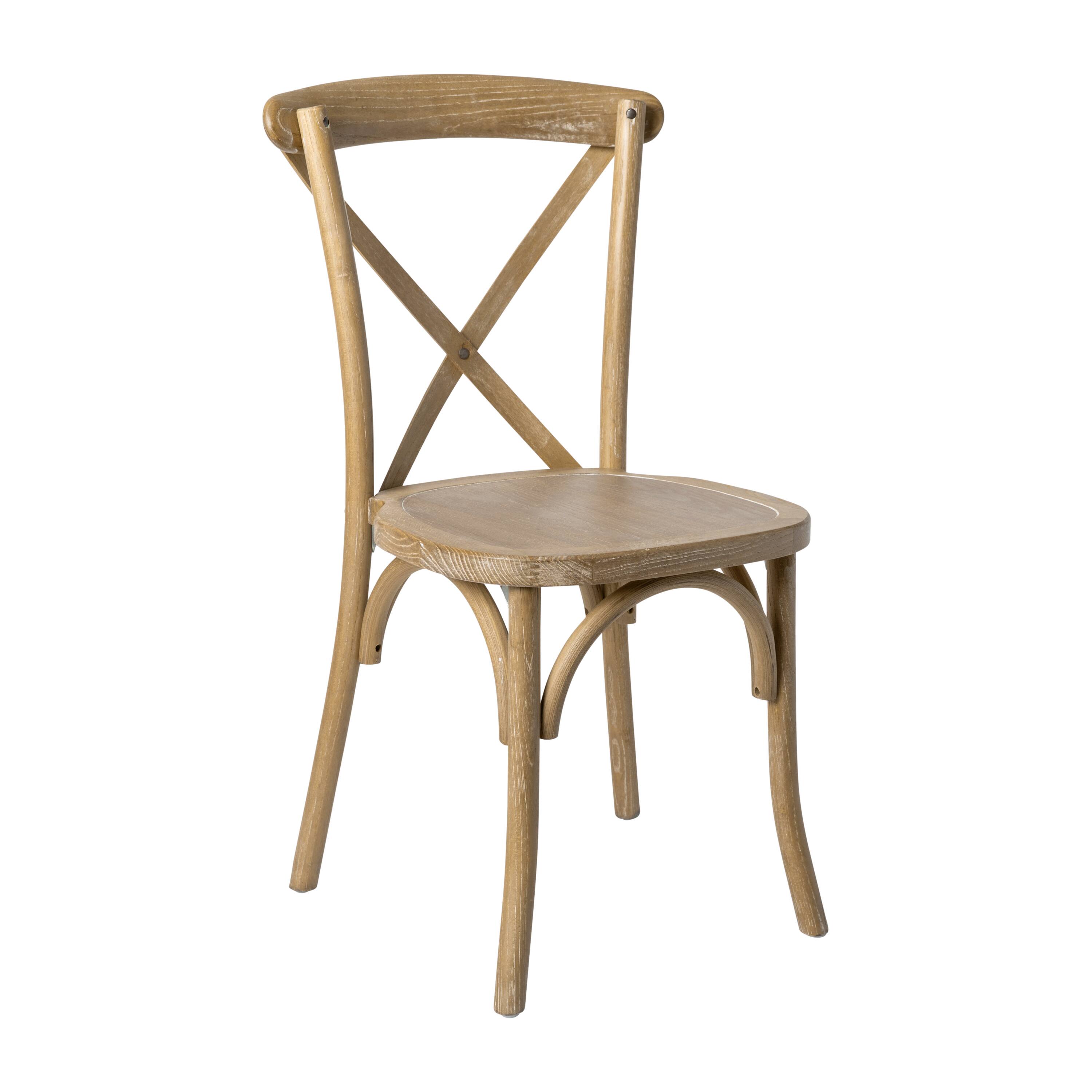 Alt View 1. Emma + Oliver - X-Back Chair - Medium Natural White Grain.