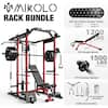MIKOL Standard Rack Bundle
- 230LBS Rubber Bumper Plates
- 10LBS x 2
- 25LBS x 2
- 35LBS x 2
- 45LBS x 2
- 1200 LBS Weight Capacity
- FID Weight Bench
- 1500 LBS Weight Capacity
- 7FT Premium Barbell
- 40+ Free Professional Training Videos
- Cable Accessories