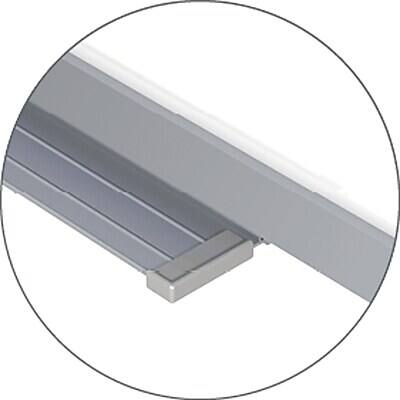 Alt View 2. Ghent - Ghent 1" x 1" Grid Magnetic Whiteboard, 4'H x 8'W (GRPM321G-48).