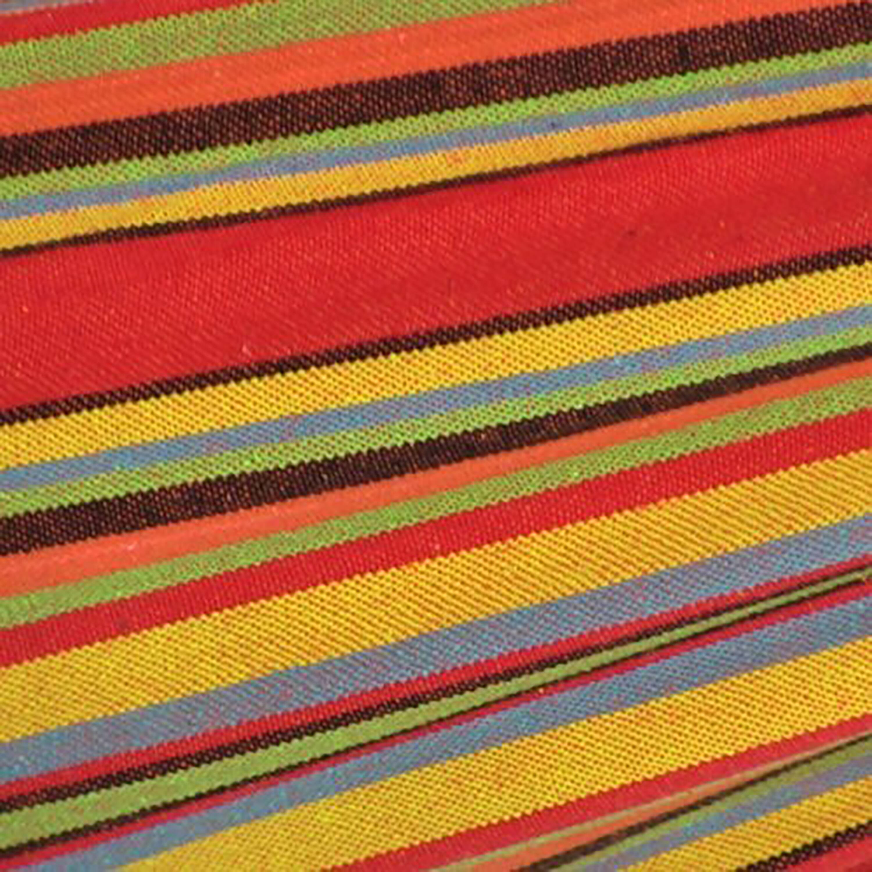 Alt View 4. Sunnydaze - 2-Person Cotton Hammock with Universal Steel Stand - Sunset.