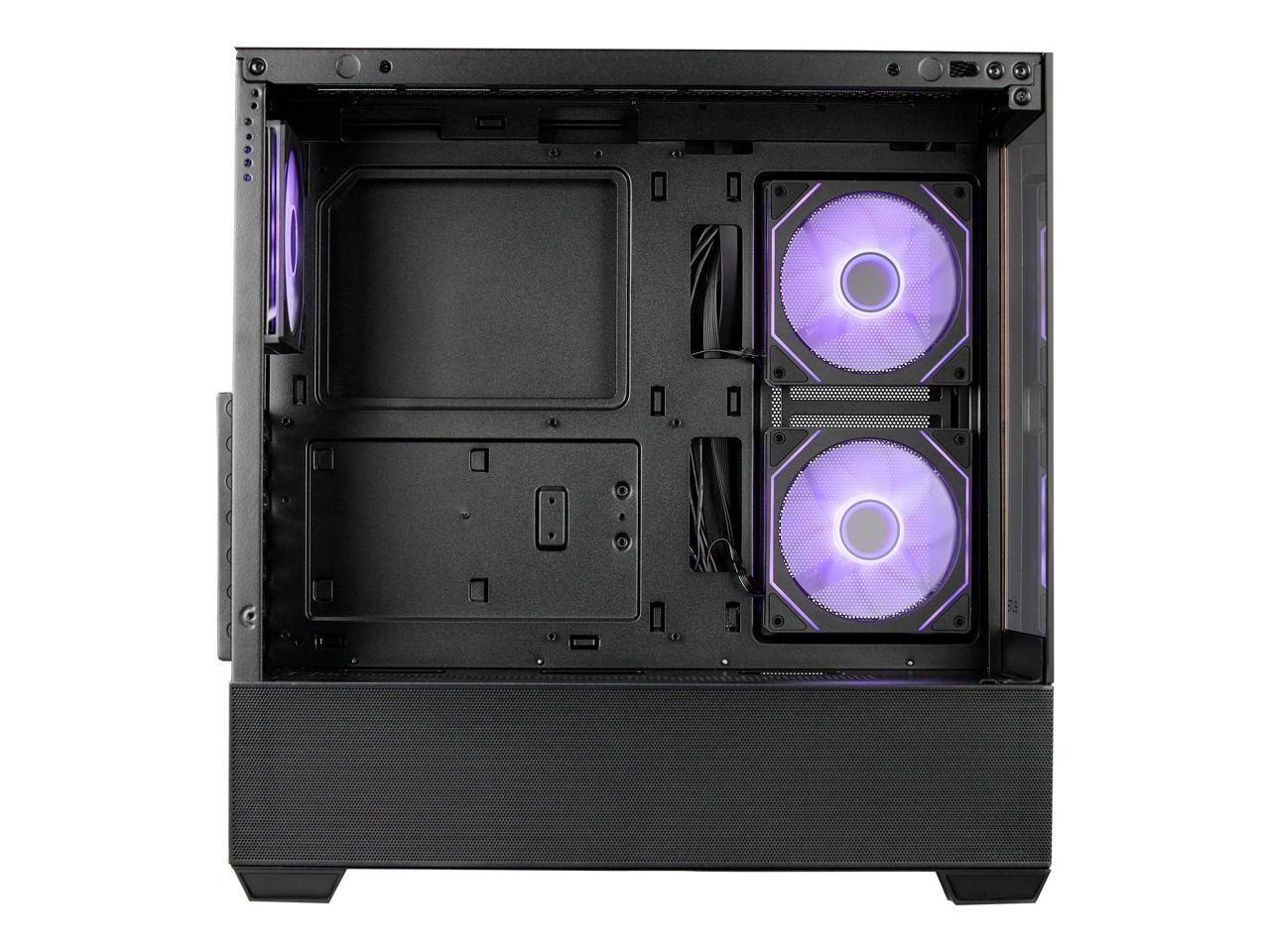 Alt View 3. Cooler Master - elite series e690-khnn-s00 computer case - mid-tower - black - woo - Black.