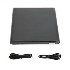 Front. Topteng - 6X USB 3.0 External Blu-ray Burner - Slot-in BD/DVD/CD RW Writer, Plug & Play, 3D Playback for Laptop & Mac - Black.