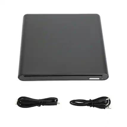 Front. Topteng - 6X USB 3.0 External Blu-ray Burner - Slot-in BD/DVD/CD RW Writer, Plug & Play, 3D Playback for Laptop & Mac - Black.