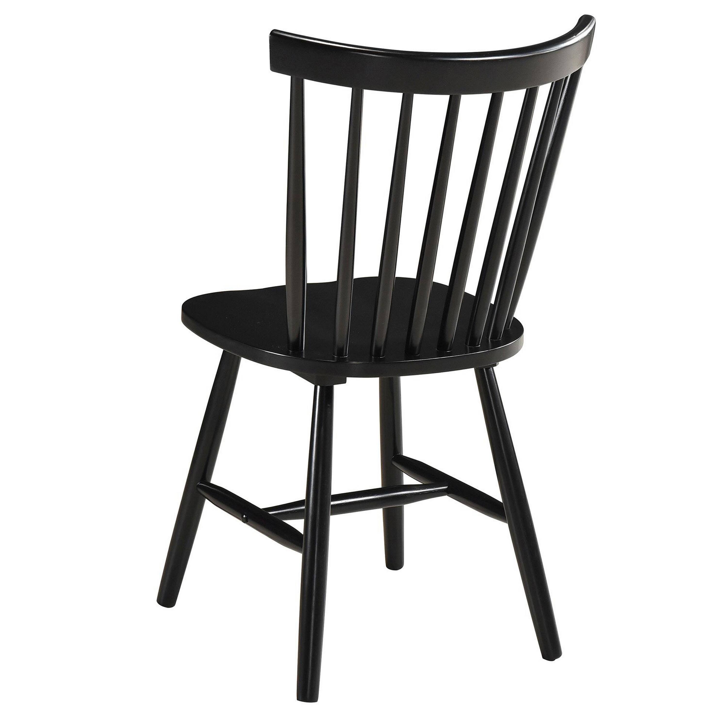 Alt View 2. Manhattan Lane - Halie Dining Side Chair Set of 2, Spindle Back, Black Asian Hardwood - Black.