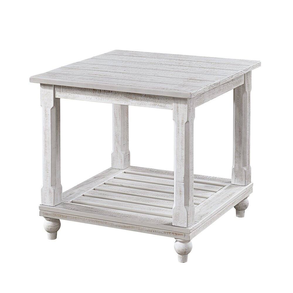 Alt View 4. New Classic Furniture - Cade 3-Piece Wood Occasional Table Set in White - White.