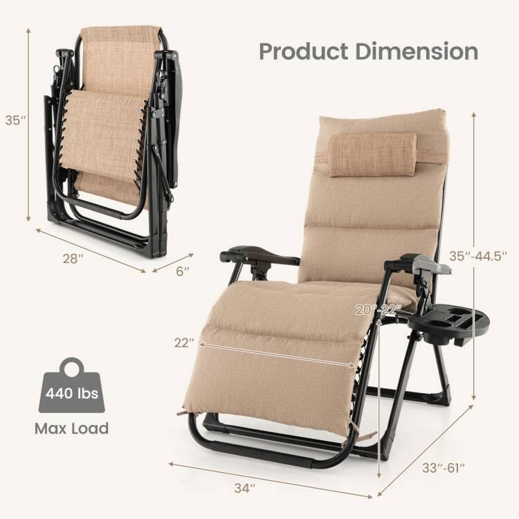 Product Dimension

- Height: 35"
- Width: 28"
- Depth: 6"
- Seat Height: 22"
- Seat Width: 20"-22"
- Back Height: 35"-44.5"
- Armrest Height: 33"-61"
- Base Width: 34"

Max Load: 440 lbs