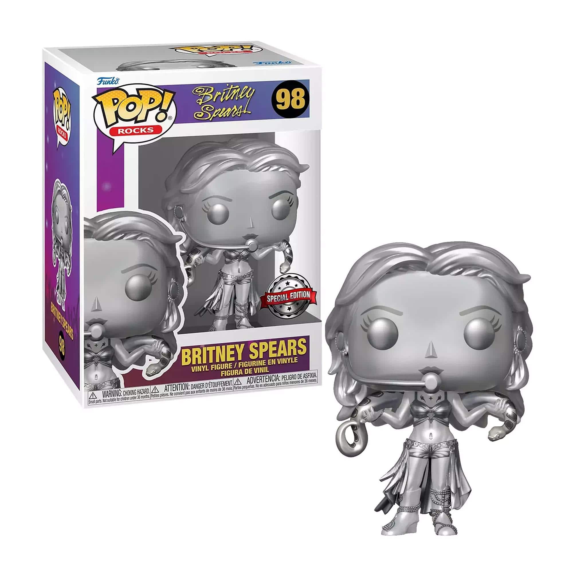 Funko - POP Rocks Britney Spears Slave 4U Metallic Exclusive